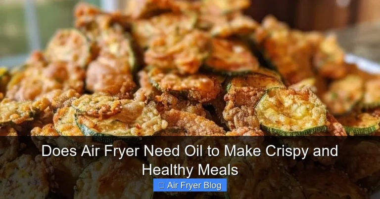 Does Air Fryer Need Oil to Make Crispy and Healthy Meals