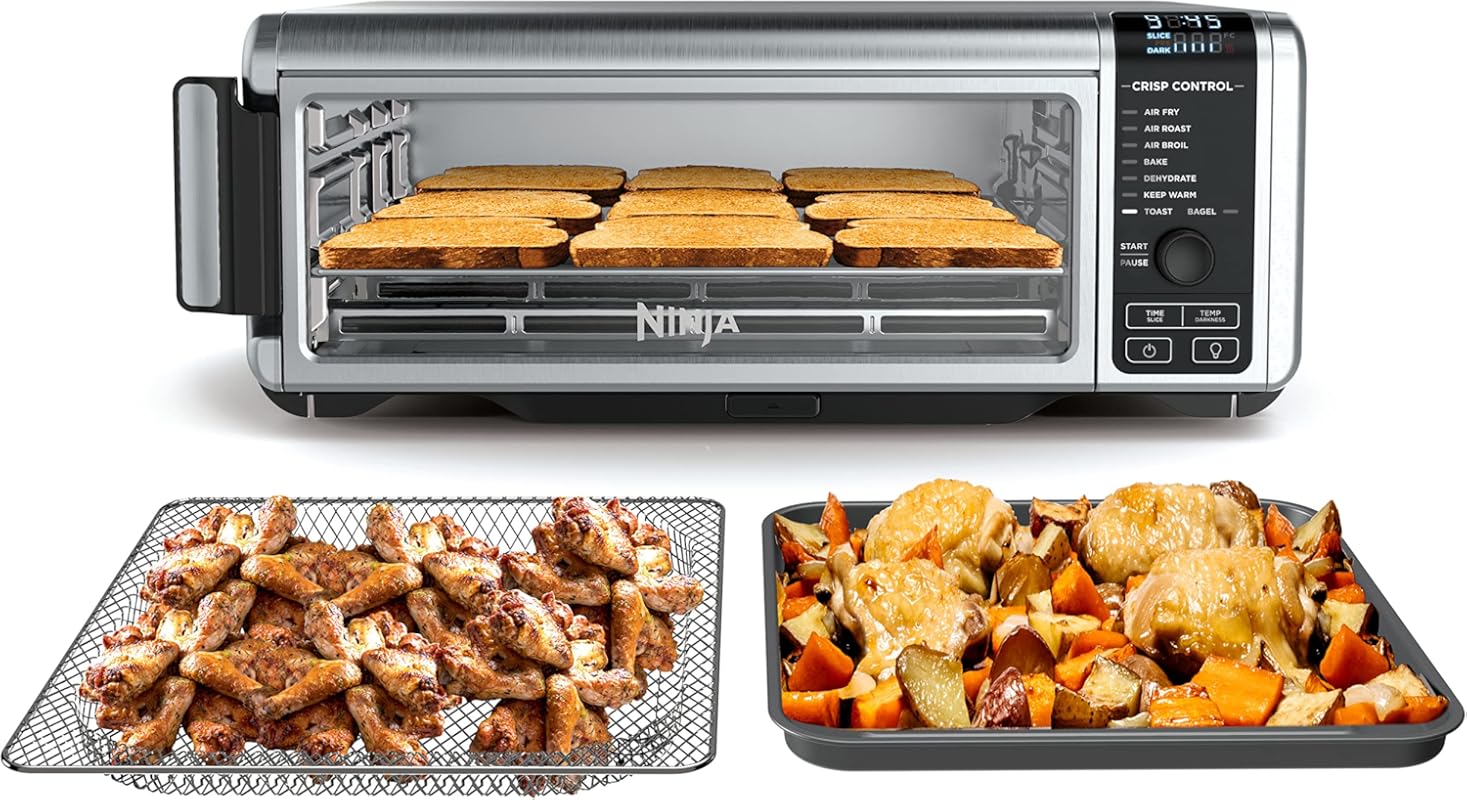 Ninja Digital XL Air Fryer Toaster Oven with 8-in-1 Functions, Flip-Up