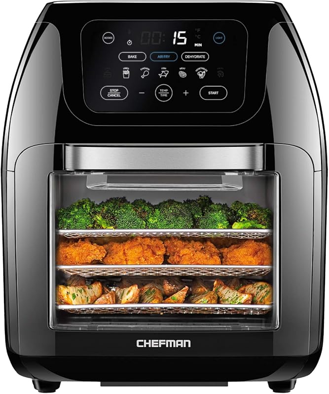CHEFMAN Multifunctional Digital Air Fryer with Rotisserie, Dehydrator,