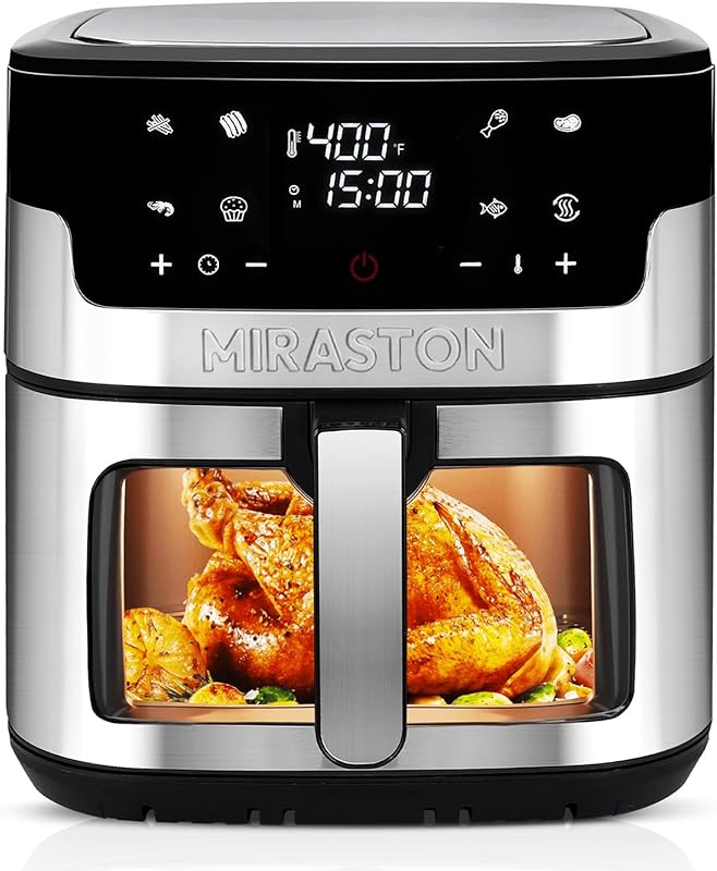 8.5QT Family Size Digital Air Fryer with BPA-Free Design, Smart Touchs