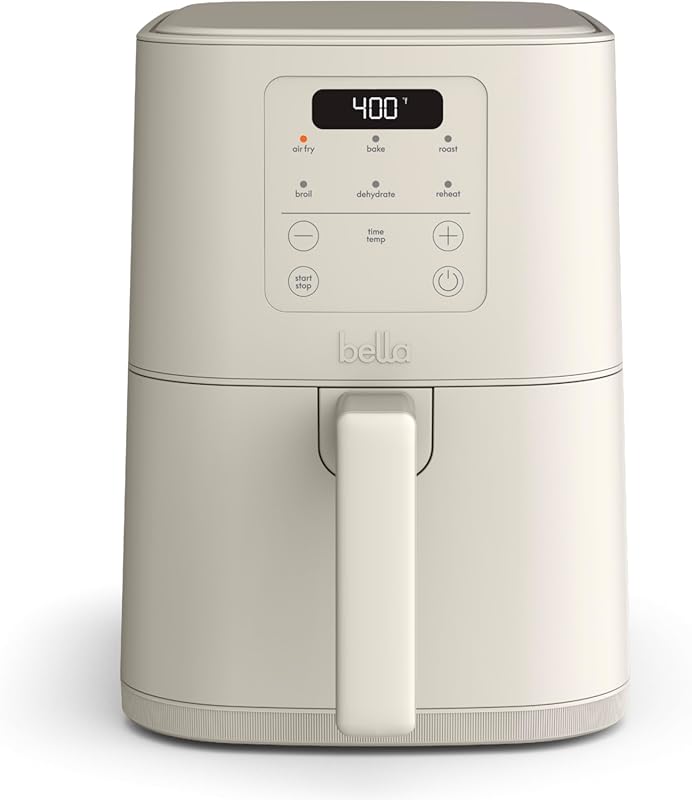 bella 4Qt Slim Air Fryer with EverGood™ Ceramic Nonstick Coating, Adju