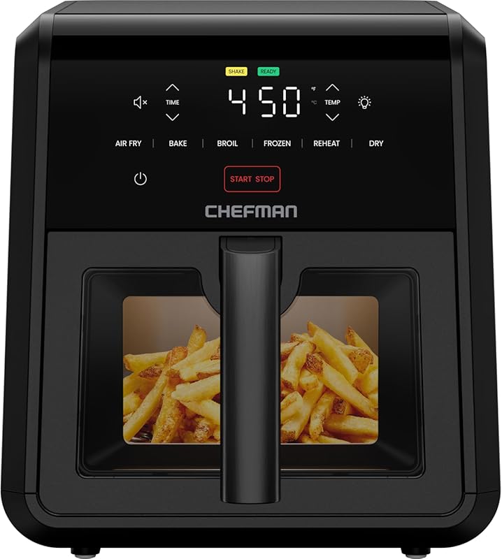 Chefman TurboFry 7QT 6-in-1 Air Fryer with 450°F High Power, Compact D