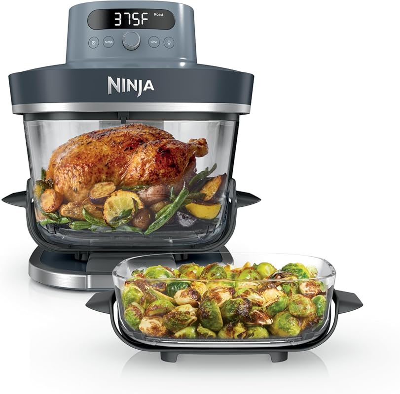 Ninja Crispi Pro 6 Qt Glass Air Fryer with 2.5 Qt Containers, 6-in-1 M