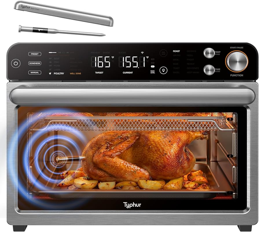 Typhur Sync 27QT Smart AI Air Fryer Toaster Oven with Wireless Meat Th