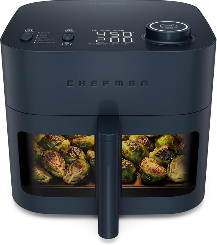Chefman Crispinator 7-in-1 Air Fryer 8 Qt with 450°F TurboFry Pro Tech