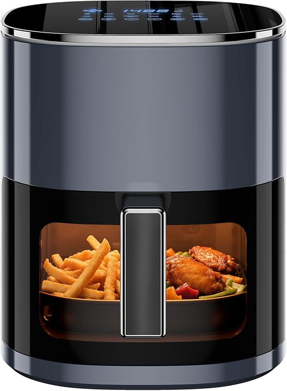 Simple Deluxe 12-in-1 Air Fryer 6.34 Qt with Digital Presets, Visible 