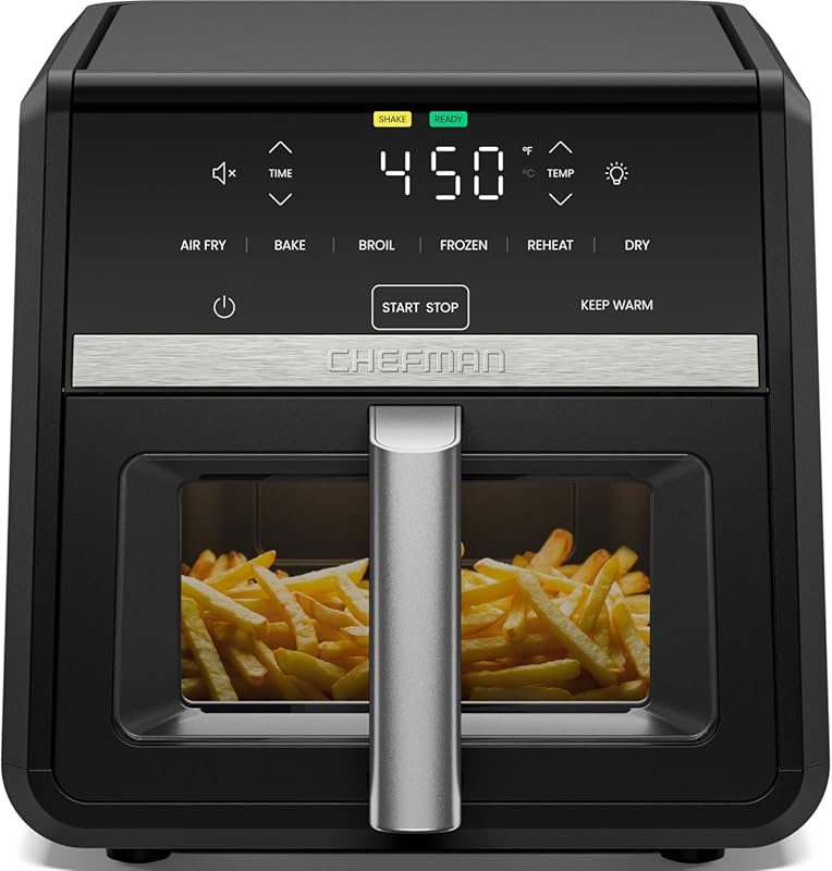 Chefman 9 QT TurboFry 7-in-1 Air Fryer with 450°F High Power, XL Baske
