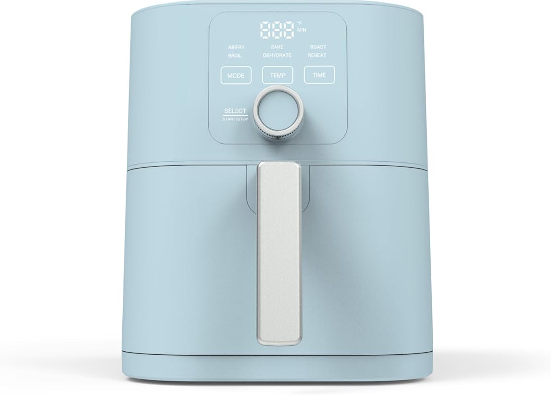 Martha Stewart 6 Qt Slim Air Fryer with PFAS-Free Non-Stick Basket, Di