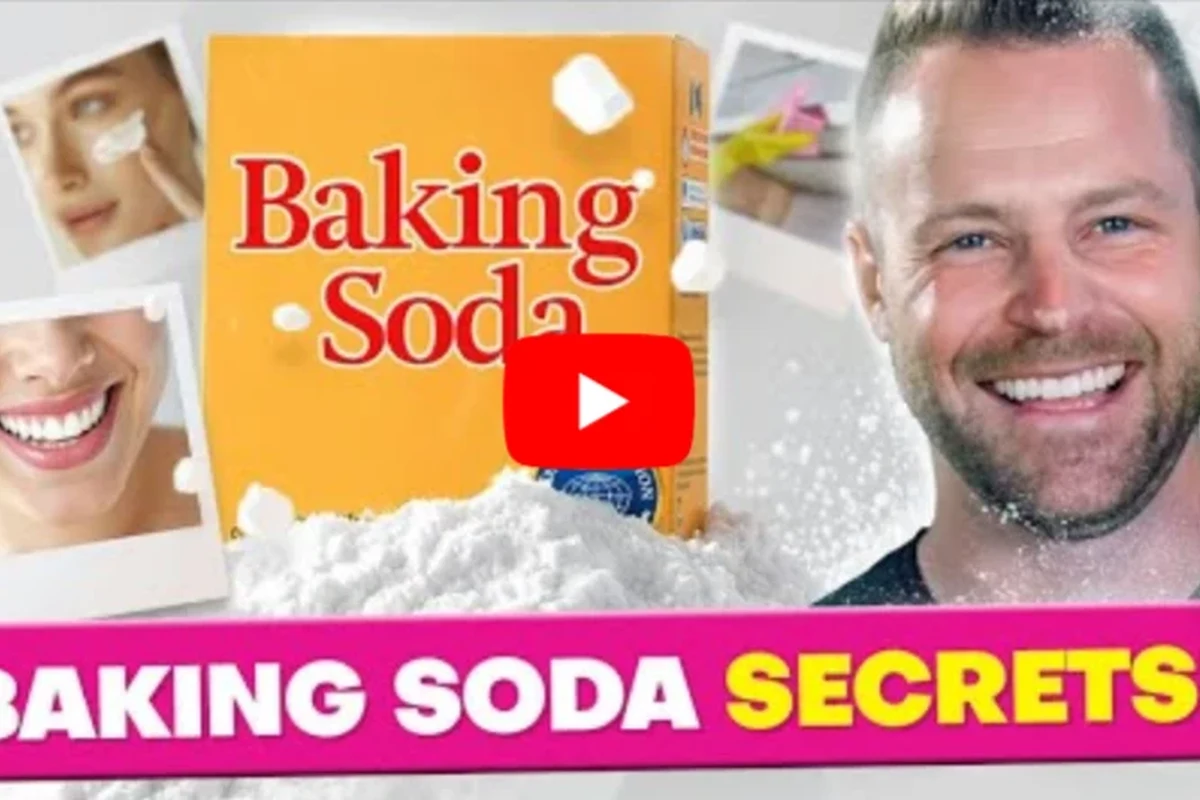 Baking soda being measured into a bowl for a quick baking reaction