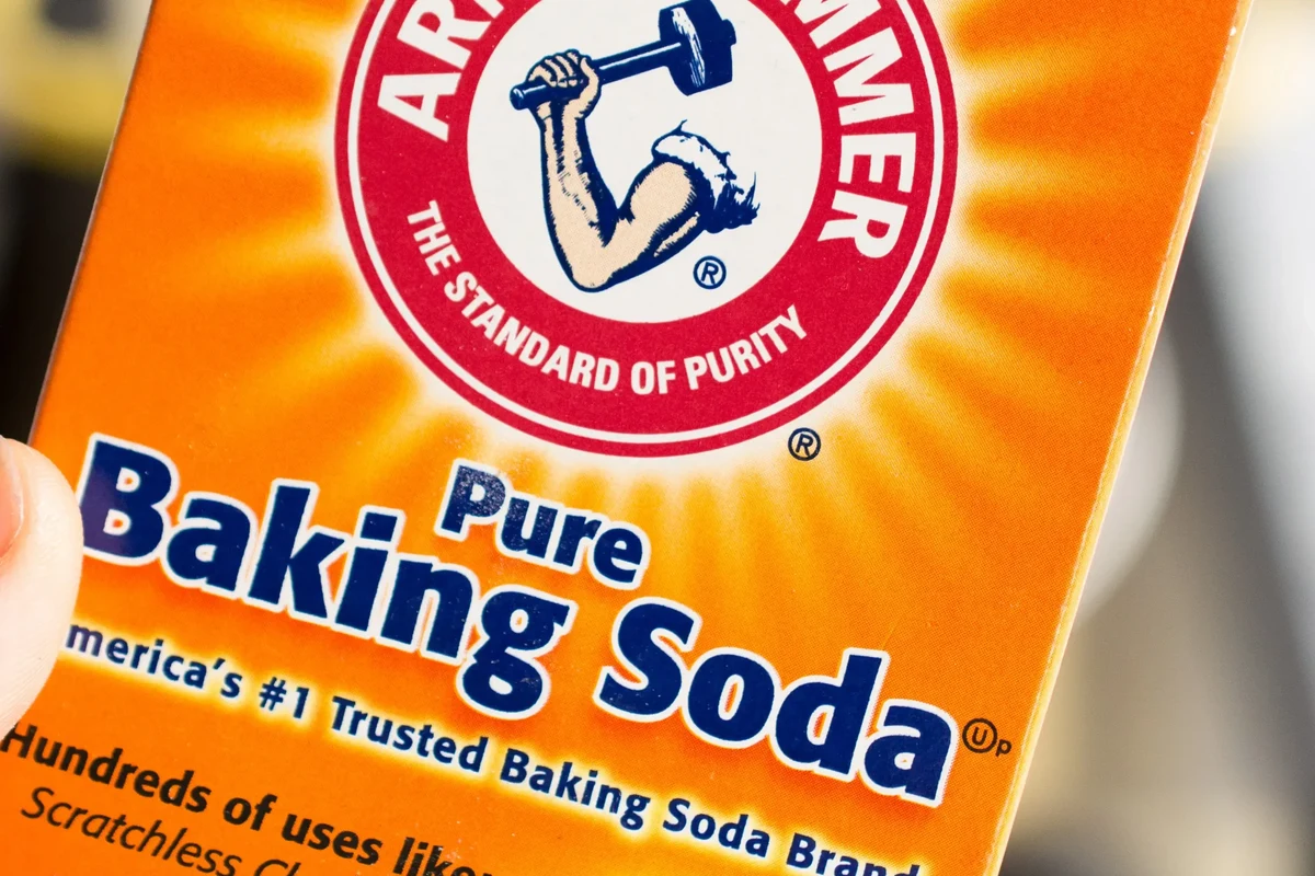 Baking soda and salt in small bowls for cooking and gentle cleaning uses