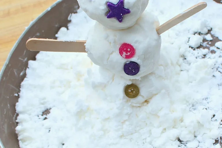 Baking Soda and Shaving Cream Fake Snow Fun Ideas