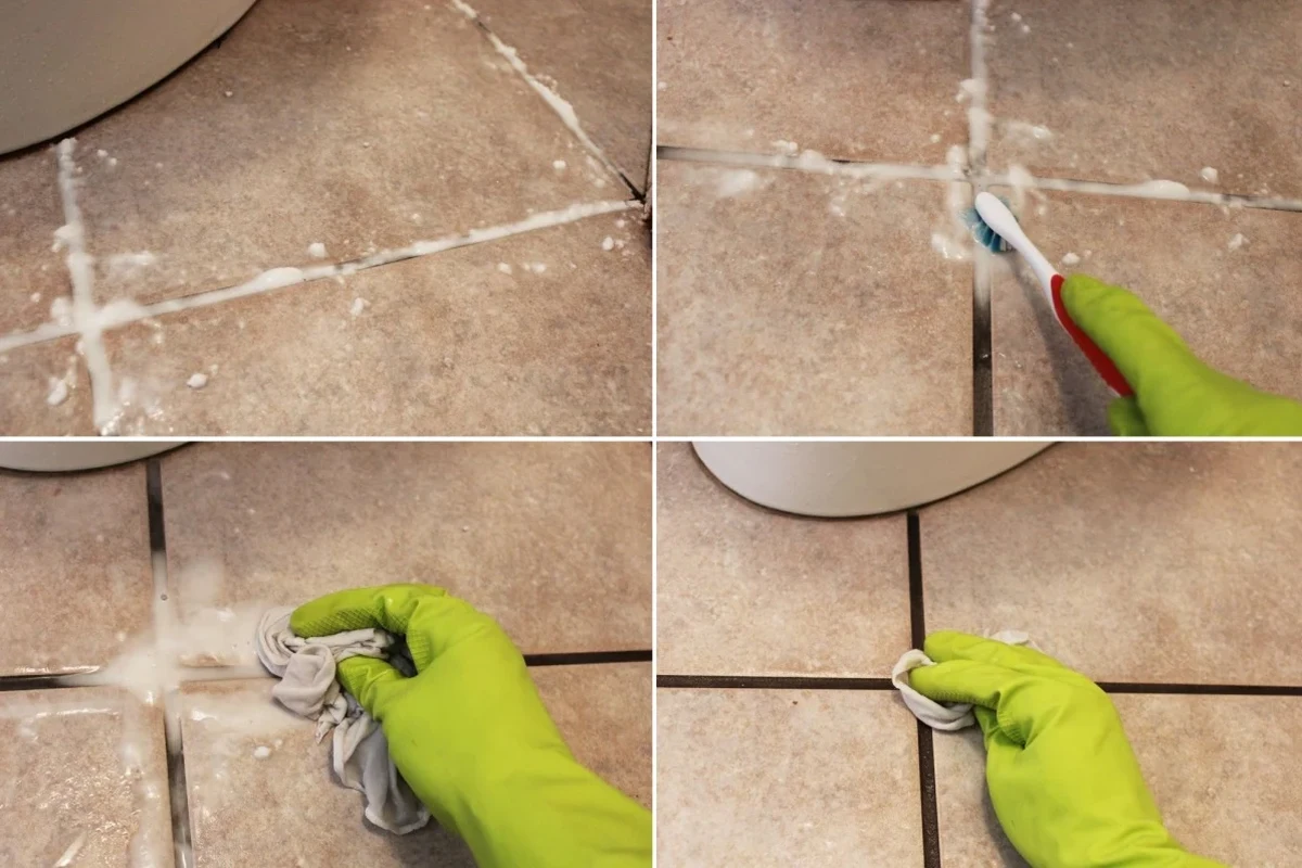 Clean Tile Grout Baking Soda Vinegar for a Bright Finish