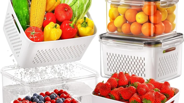 4 PCS Fruit Storage Review: Practical Produce Organization