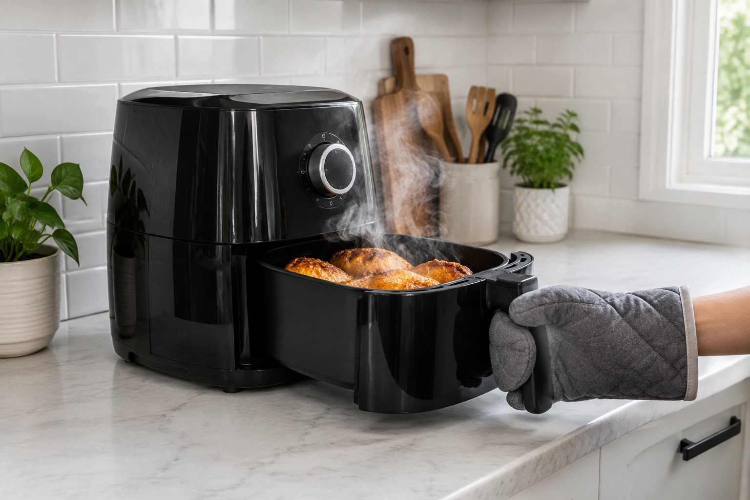 Safe air fryer placement and handling