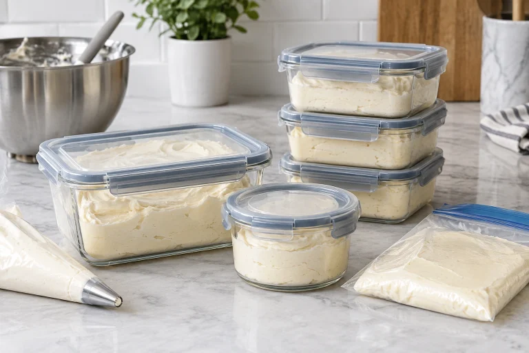 Airtight containers for freezing buttercream