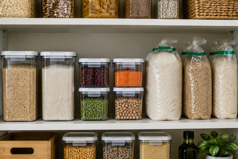 Airtight pantry containers for storing dry rice safely